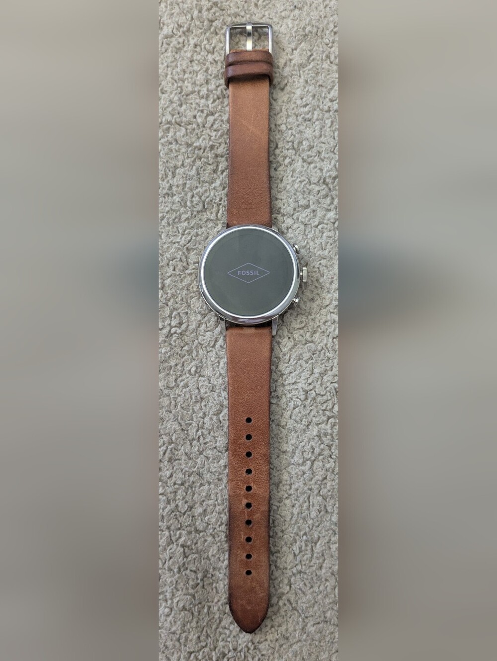 Fossil Q Venture HR (Gen 4) Smartwatch with Brown Leather/Silicone Strap